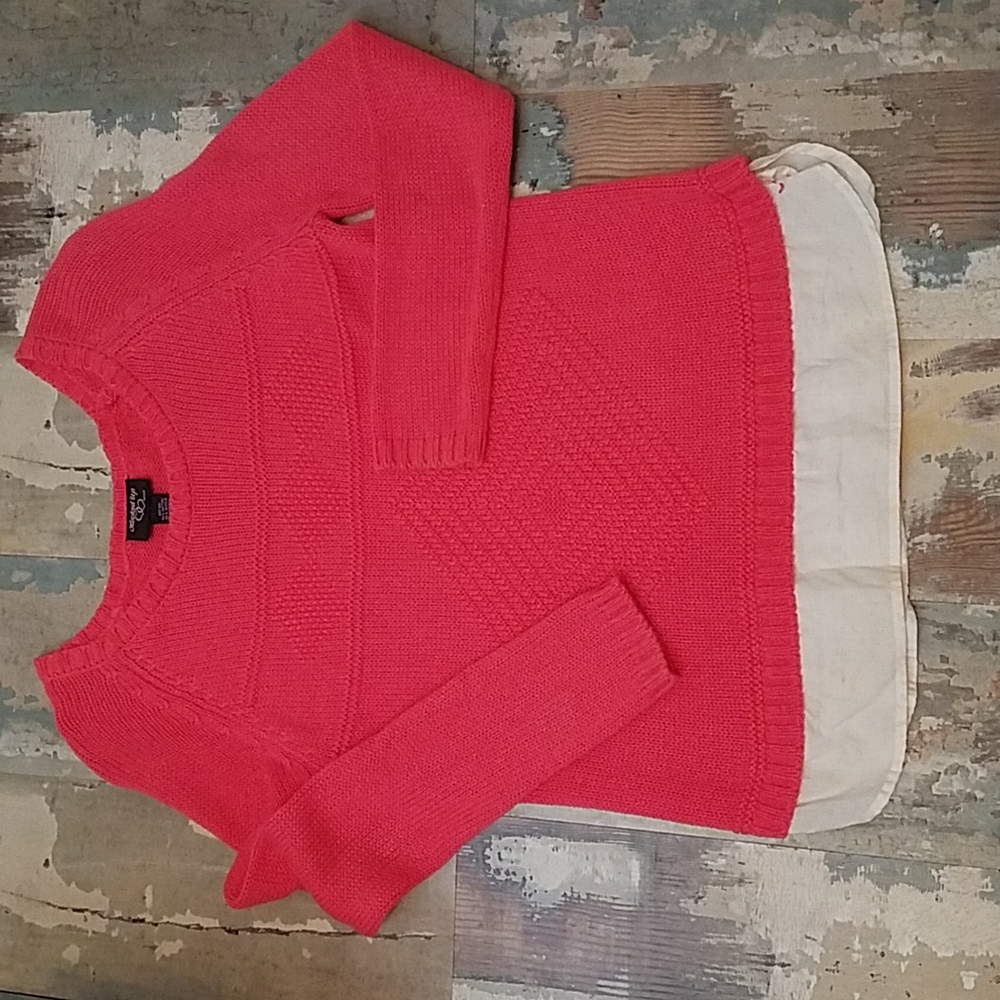 Women's red size large sweater by hooked up